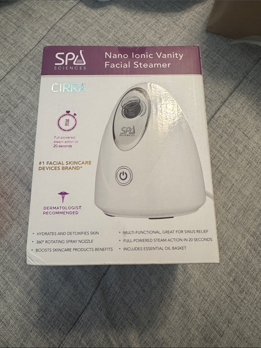 SPA Sciences Cirra White Nano Ionic Vanity Facial Steamer